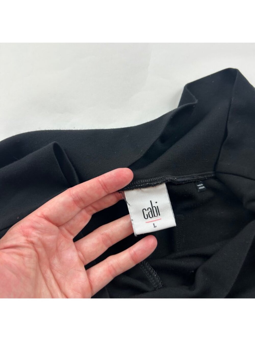 Cabi Black Ponte Knit Wide Leg Cargo Trouser Pant L - Picture 3 of 7